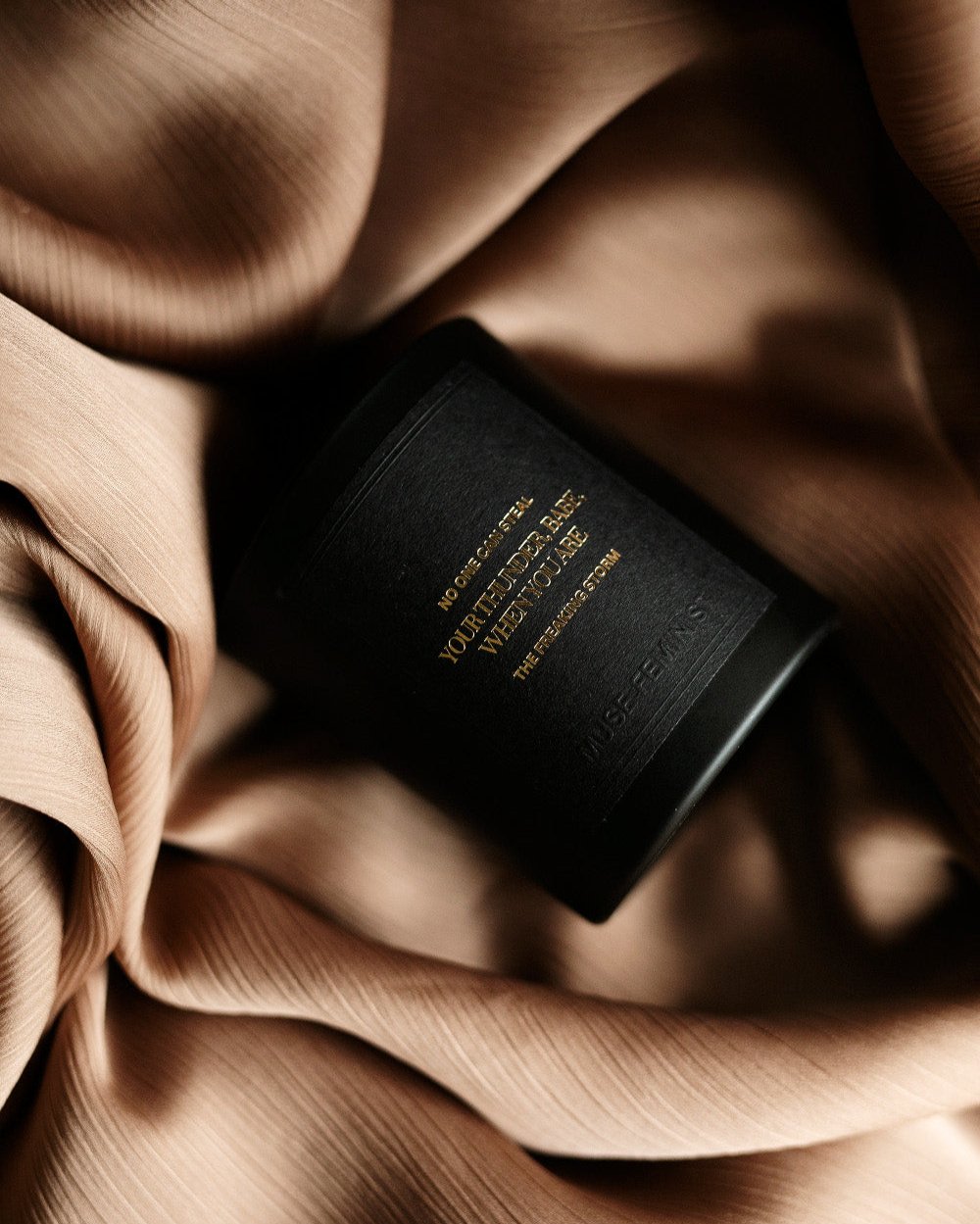 Muse Feminist Light Your Inner Storm Candle - Black Truffle, Ylang Ylang, and Blackcurrant Scent